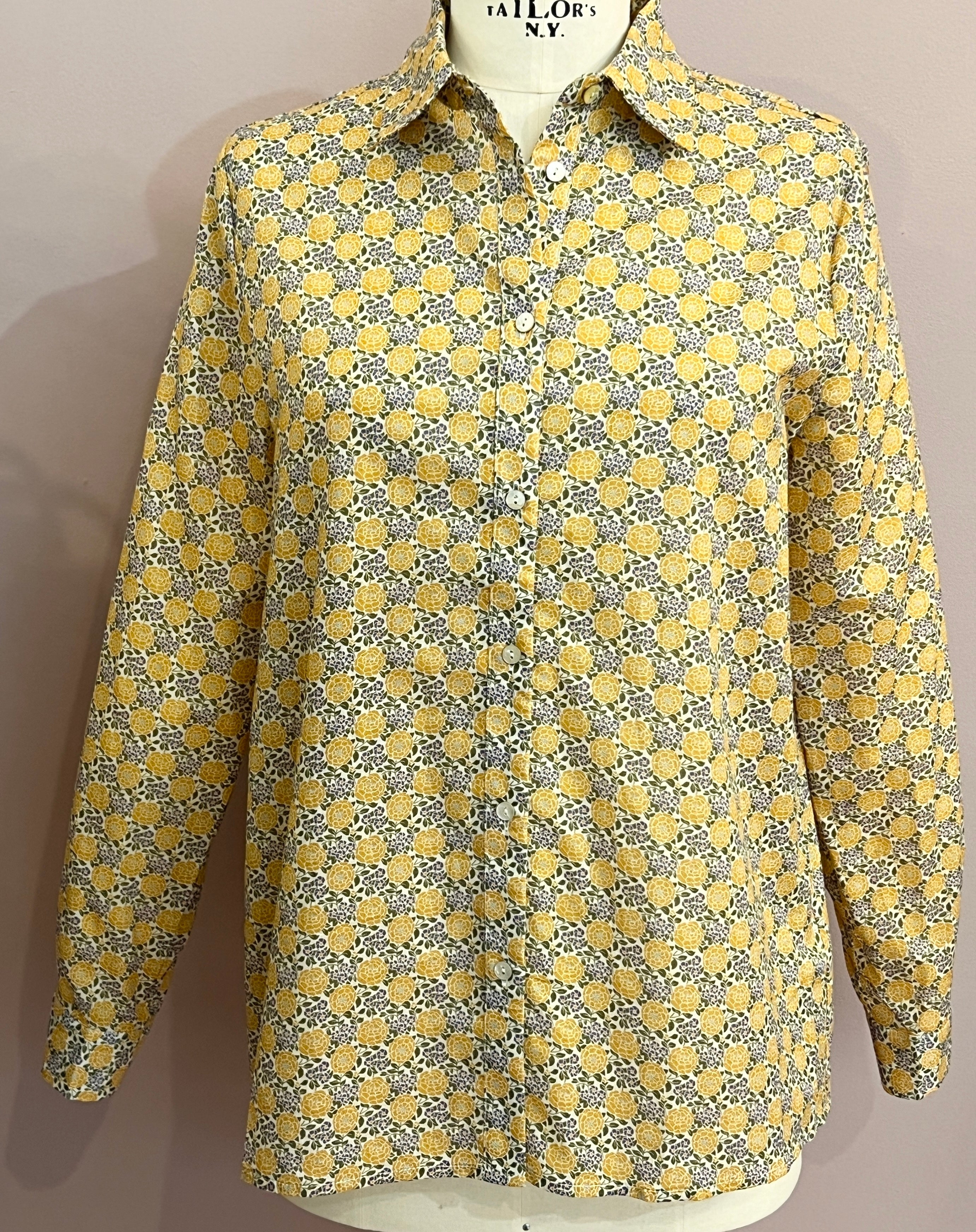 Leichte Hemdbluse mit Blütenprint in Gelb von Jc Sophie – Schmalstieg  Modeboutiquen